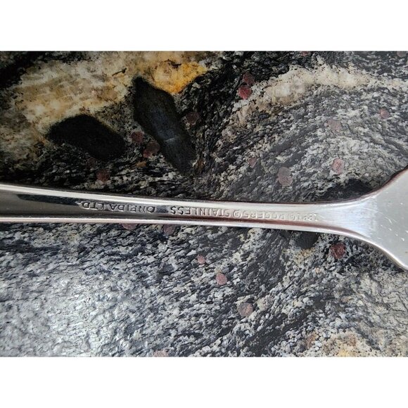 Oneida 1881 Rogers  REPOSE 7" Stainless Salad Forks 6 7/8" Lot of 3 - Picture 3 of 3